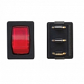 Diamond Group Mini Illuminated Switch On/Off SPST Black /Red - Pack of 3 - DG623PB