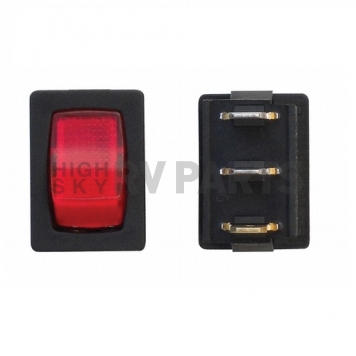 Diamond Group Mini Illuminated Switch On/Off SPST Black /Red - Pack of 3 - DG623PB