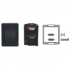 Diamond Group Mini Switch On/Off SPST, 125V/16A, Black 3/bag