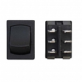 Diamond Group Mini Switch On/On DPDT 6 Prong 125 Volt AC 16 Amp, Black DG241VP