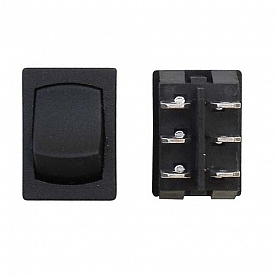 Diamond Group Mini Switch On/Off DPST 4 Prong 125V 16 Amp, Black DG228VP