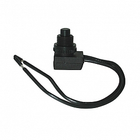 Diamond Group On/Off Push Button Switch With 4 inch Lead - Black 1 Per Card - DG52452VP