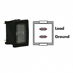 Diamond Group Power Indicator Light 14 Volts DC, Clear Lens, Black DGZ600VP_SUS