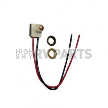 Diamond Group RV Push Button Switch, Gold On/ Off, With Gold Ring - DG52453VP_SUS