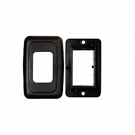 Diamond Group Single Base and Plate Contour Wall Plate Assembly - Black 1/card