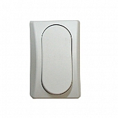 Diamond Group Single Designer Wall Plate - White