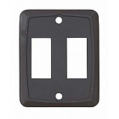 Diamond Group Switch Plate Cover, Double Opening, Brown 1/card