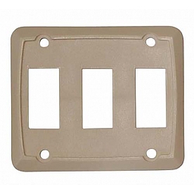 Diamond Group Switch Plate Cover Three Opening, Ivory 1/Card