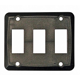 Diamond Group Triple Switch Plate Cover - Black 3/card