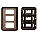 Diamond Group Triple Switch Plate Cover - Brown