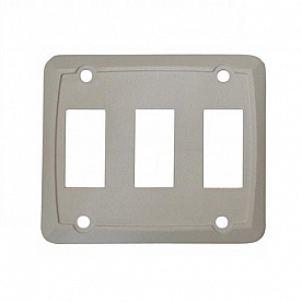 Diamond Group Triple Switch Plate Cover - White 1/card