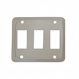 Diamond Group Triple Switch Plate Cover - White 3/card
