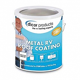 Dicor Corp. Elastomeric Metal RV Roof Coating White - 1 Gallon
