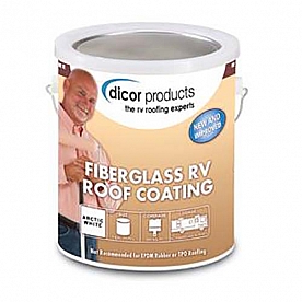 Dicor Corp. Fiberglass RV Roof Coating 1 Gallon - White