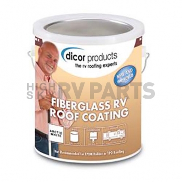 Dicor Corp. Fiberglass RV Roof Coating 1 Gallon - White