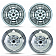 Dicor Fastliner Wheel Simulator Stainless Steel Front And Rear - Set of 4 - FL60-59