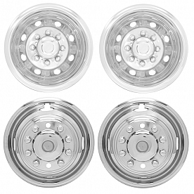 Dicor Versa Liner Wheel Simulator Kit Stainless Steel Front And Rear - Set of 4 - V160SD