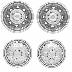 Dicor Versa Liner Wheel Simulator Kit Stainless Steel Front And Rear - Set of 4 - V160F2