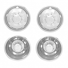 Dicor Versa Liner Wheel Simulator Kit Stainless Steel Front And Rear - Set of 4 - V195F6M