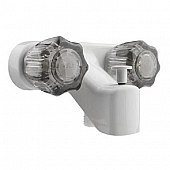 Dura Faucet 2 Handle White Plastic for Lavatory DF-SA110S-WT