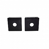 Duraflex 4'' RV Bumper Ends, Rubber - Black - Set of 2 - 79403