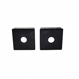 Duraflex 4'' RV Bumper Ends, Rubber - Black - Set of 2 - 79403