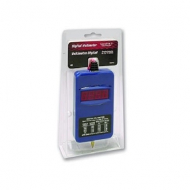 East Penn Voltmeter Tool, 12 To 24 Volts, Digital Display, With 6 inch Test Leads