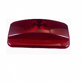 Fasteners Unlimited Tail Light Lens Dome Shape Red 8-5/8 inch x 3-3/4 inch