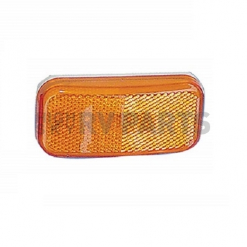 Fasteners Unlimited Tail/Marker Light Lens - 3-7/8 inch x 1-7/8 inch Amber - 89-237A