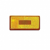 Fasteners Unlimited Tail/Marker Light Lens - 3-7/8 inch x 1-7/8 inch Amber 
