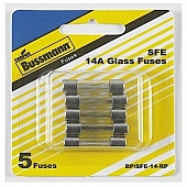  Bussman SFE Glass Fuse 14 Amp - Pack of 15 
