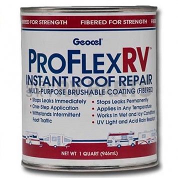 Geocel Pro Flex RV Instant Roof Coating Fibered White 1 Quart