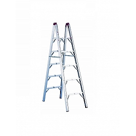 Double Sided Folding Ladder 6' Height 4 Steps 225 LB