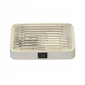 Gustafson Porch Light Rectangular - Clear & Amber - GSAM4018