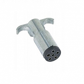 Hopkins MFG Trailer Wiring Connector, Trailer End 6 Pole Round Die-Cast Zinc