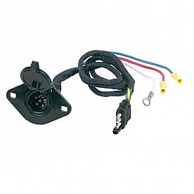 Hopkins Trailer Wiring Adapter Kit 4 Flat to 6 Round - 47155