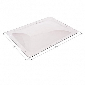 Icon Skylight 4 inch Bubble Type Dome Rectangular Clear Opening 22 inch x 30 inch