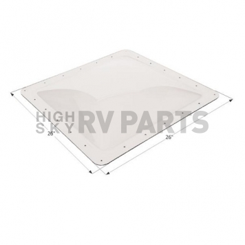 Icon Skylight 4 inch Bubble Type Dome Square Clear Opening 22 inch x 22 inch