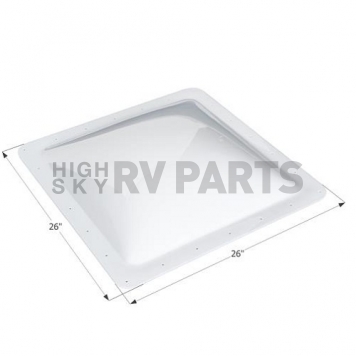 Icon Skylight 4 inch Bubble Type Dome Square White Opening 22 inch x 22 inch