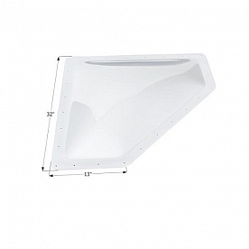 Icon Skylight 4 inch Bubble Type Neo Angle White Opening 10 inch x 28 inch