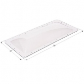 Icon Skylight 4 inch Bubble Type Rectangular Clear Opening 14 inch x 34 inch
