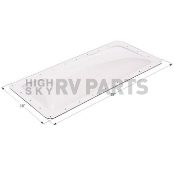 Icon Skylight 4 inch Bubble Type Rectangular Clear Opening 14 inch x 34 inch