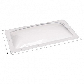 Icon Skylight 4 inch Bubble Type Rectangular White Opening 14 inch x 30 inch