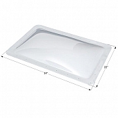 Icon Skylight 4 inch Bubble Type Rectangular White Opening 18 inch x 30 inch