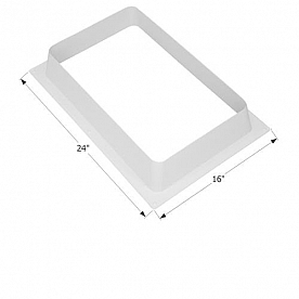 Icon Skylight Trim Ring White ABS Plastic Opening  22 inch x 14 inch