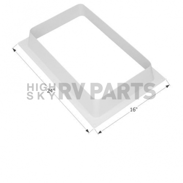 Icon Skylight Trim Ring White ABS Plastic Opening  22 inch x 14 inch