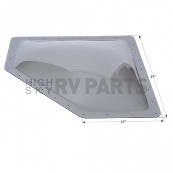 Icon Neo Angle Skylight 4 inch Bubble Type Dome Opening 13 inch x 30 inch Smoke - 12111