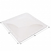 Icon Skylight 4 inch Bubble Type Dome Square Clear  Opening 30 inch x 30 inch
