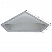 Icon Neo Angle Skylight 4 inch Bubble Type Opening 10 inch x 28 inch Smoke - 12112