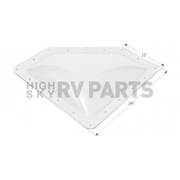 Icon Neo Angle Skylight 4 Inch High Bubble Type Dome 11 inch x 24 inch Clear - 01864
